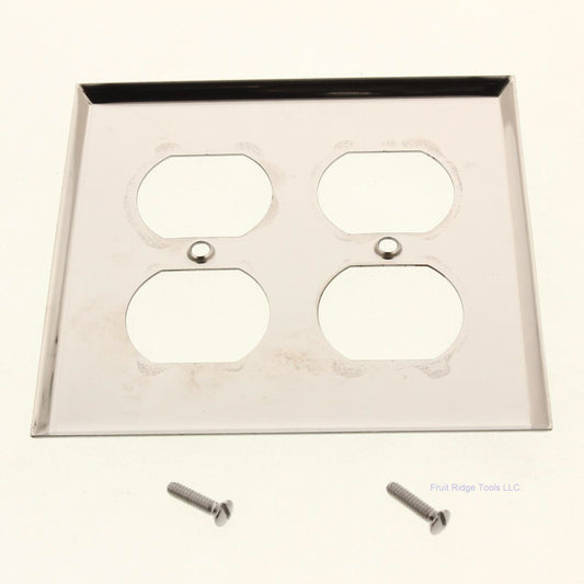 Creative Accents 9CS118 Chrome 2-Gang Standard Duplex Outlet Wallplate Cover