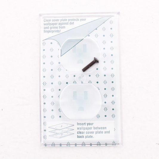 Creative Accents 9WW108 Clear 1-Gang Duplex Outlet Plastic Wallplate Standard