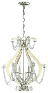 Craftmade 1144C-PLN 4-Light Single Tier Chandelier Polished Nickel 22.25"H x18"W