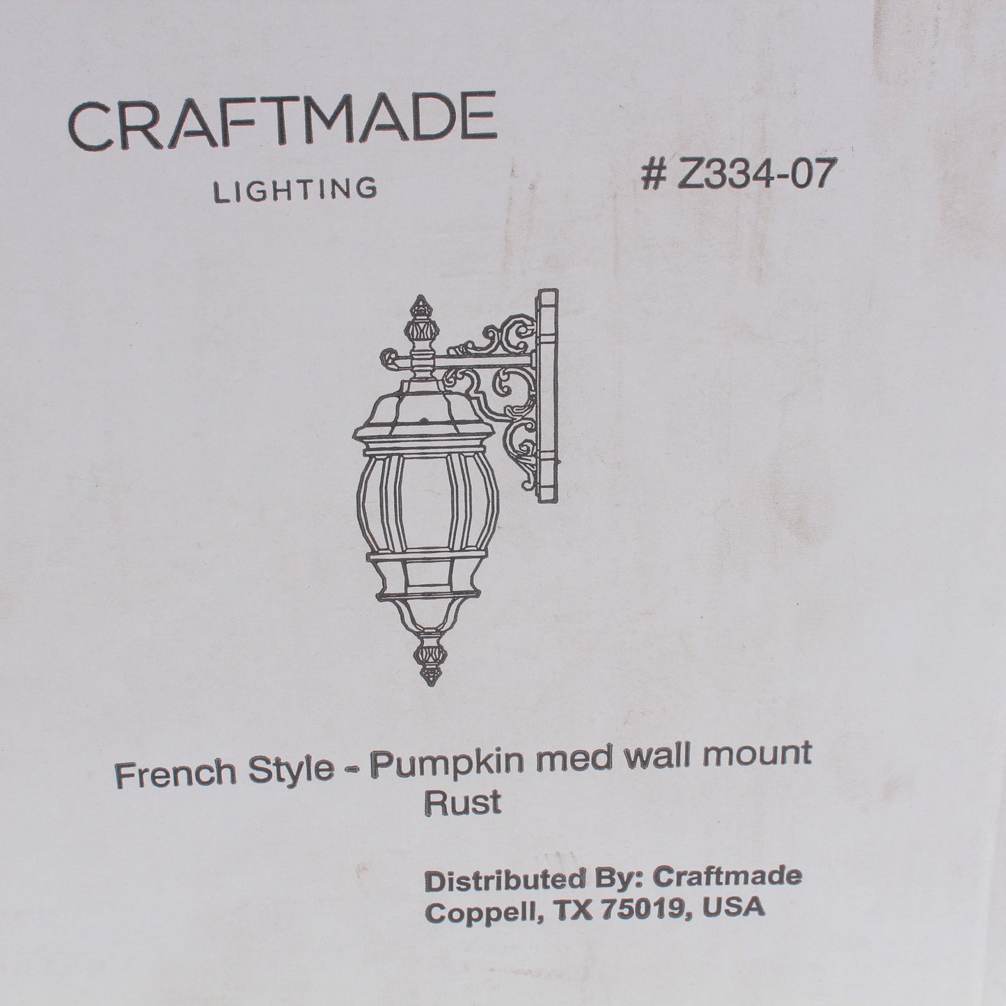 Craftmade Z334-RT French Style Outdoor Wall Mount 3-Sconce Lighting Rust 8"x24"