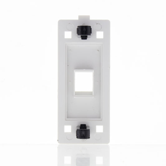 Cheetah 5000C-C0W White 1-Port Keystone Jack Wallplate Insert 1-Gang
