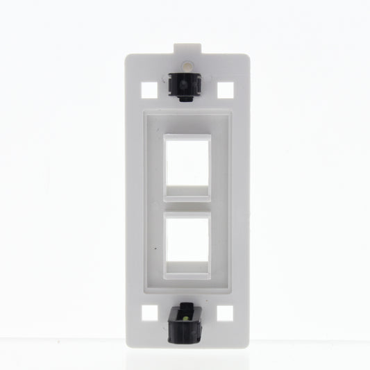 Cheetah 5010C-C0W White 2-Port Keystone Jack Wallplate Insert 1-Gang