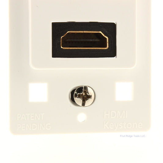 Cheetah White 4-Port Wallplate Decorator Insert with HDMI Port Bulk 5180-W