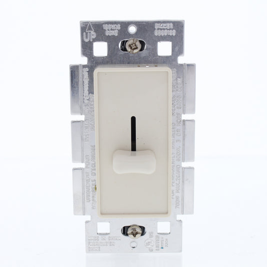 60HZ Light Almond Cheetah 6090-LA 700-Watt Slide Dimmer Single Pole 120VAC