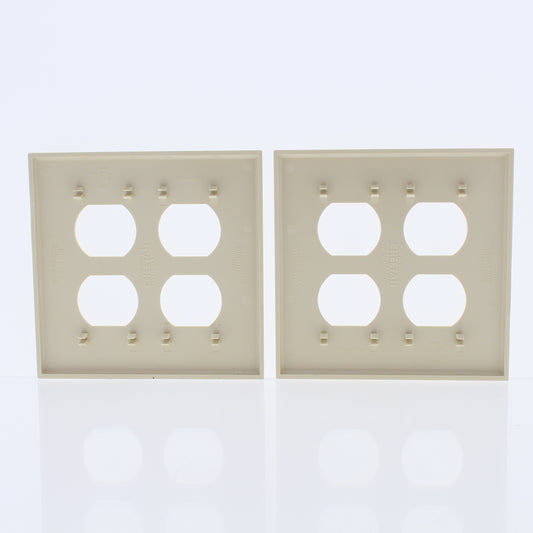 2-Pack Cheetah Ivory 2-Gang Outlet Duplex Receptacle Cover Wallplates 9090-I