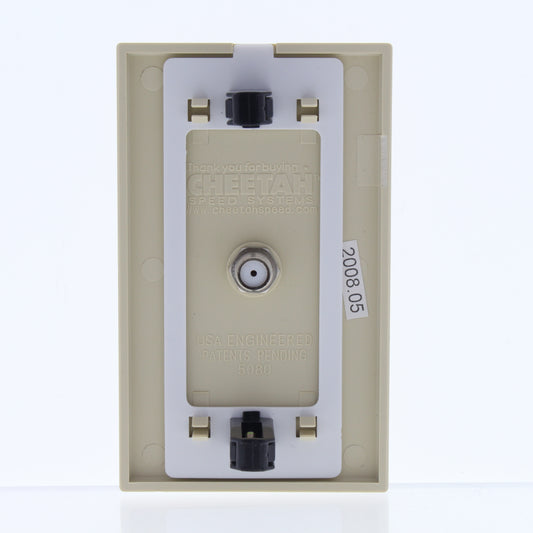Cheetah Ivory Coax Wall Plate Jack Single Coaxial Cable Outlet Cover CH281-I