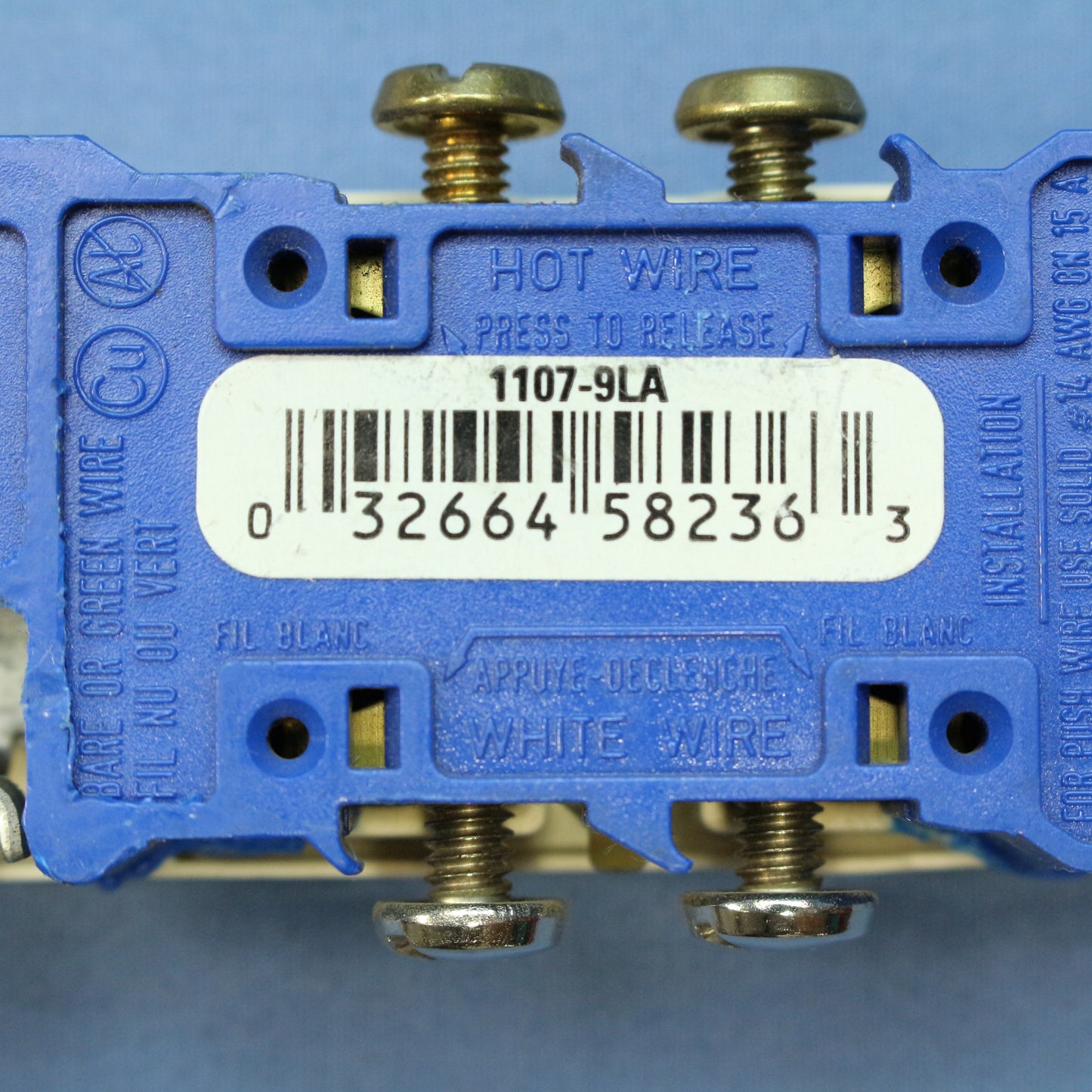 Cooper 1107-9LA Light Almond Residential Decorator 5-15R 15A Duplex Bulk Outlet