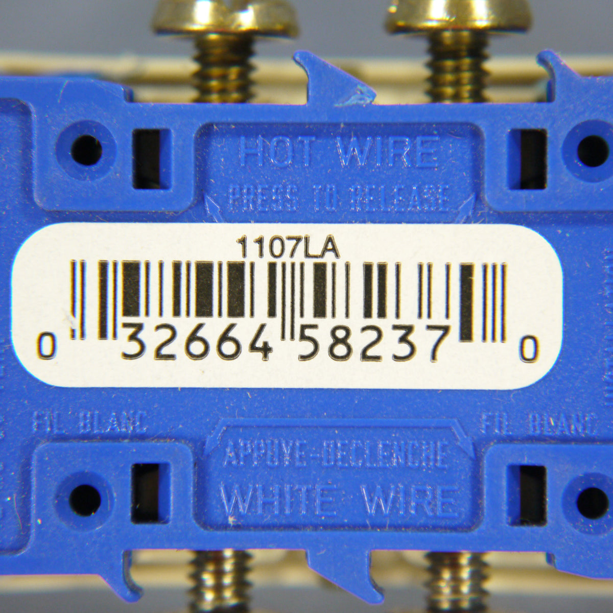 Cooper 1107LA Light Almond Decorator 5-15R 15A 125V Bulk Receptacle Residential