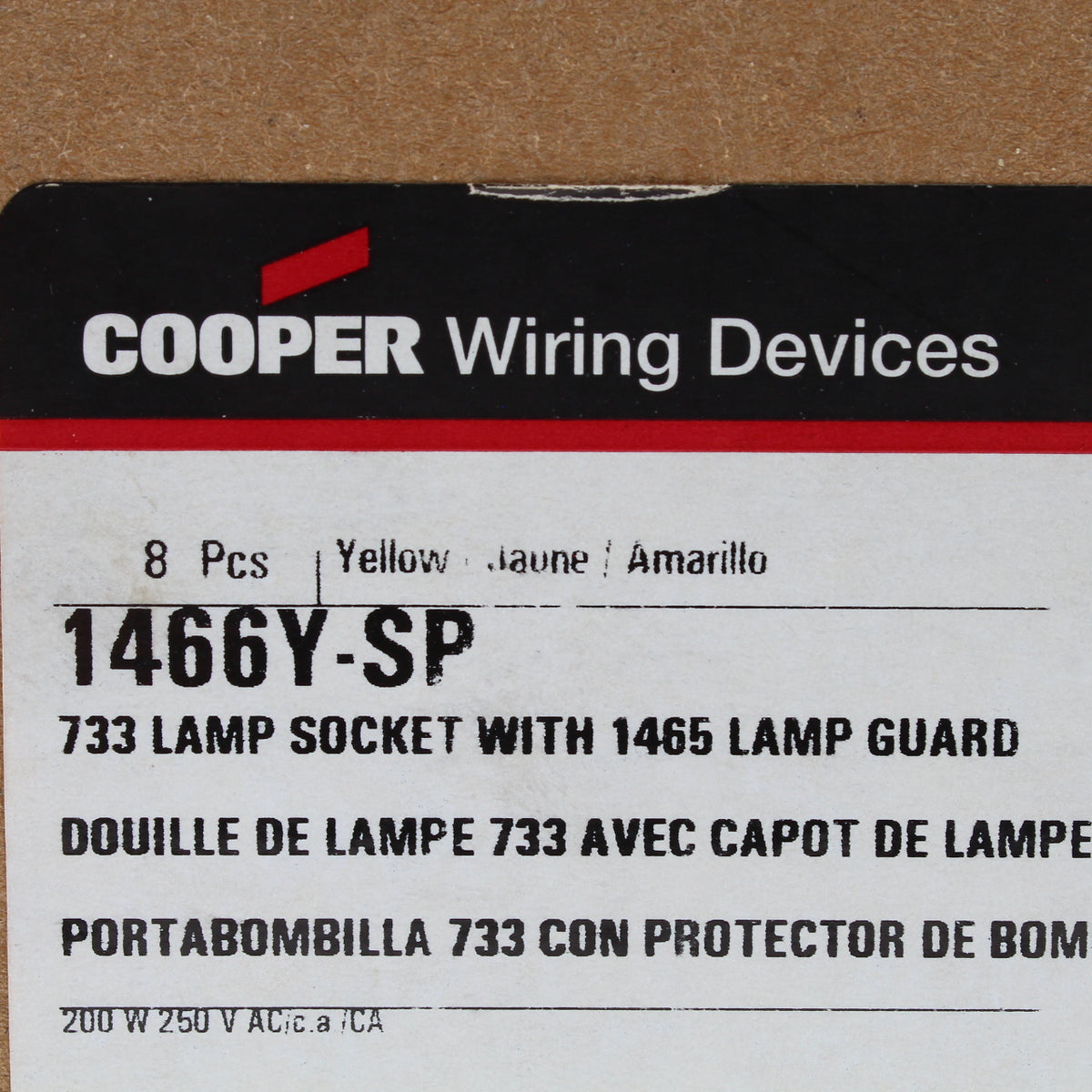 8pcs Cooper Wiring Hook Mounting Nylon Medium Yellow Lamp Holder Guards 1466Y
