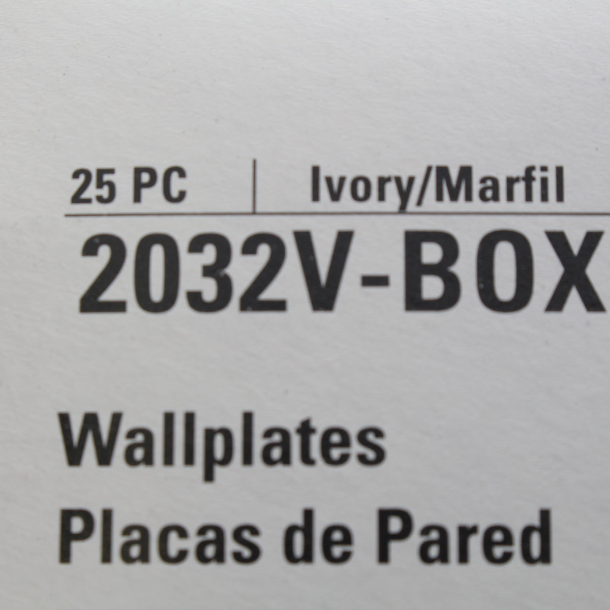 Cooper 2032V Ivory 1-Gang Thermoset Wallplate Duplex Outlet Mid-Size Cover 25pcs