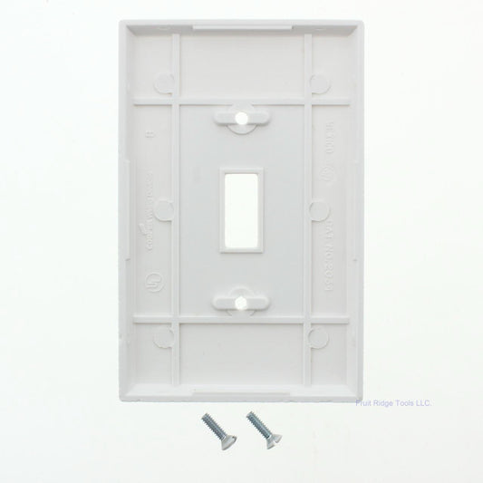 Cooper 2034W White 1-Gang Toggle Switch Thermoset Wallplate Mid-Size Cover
