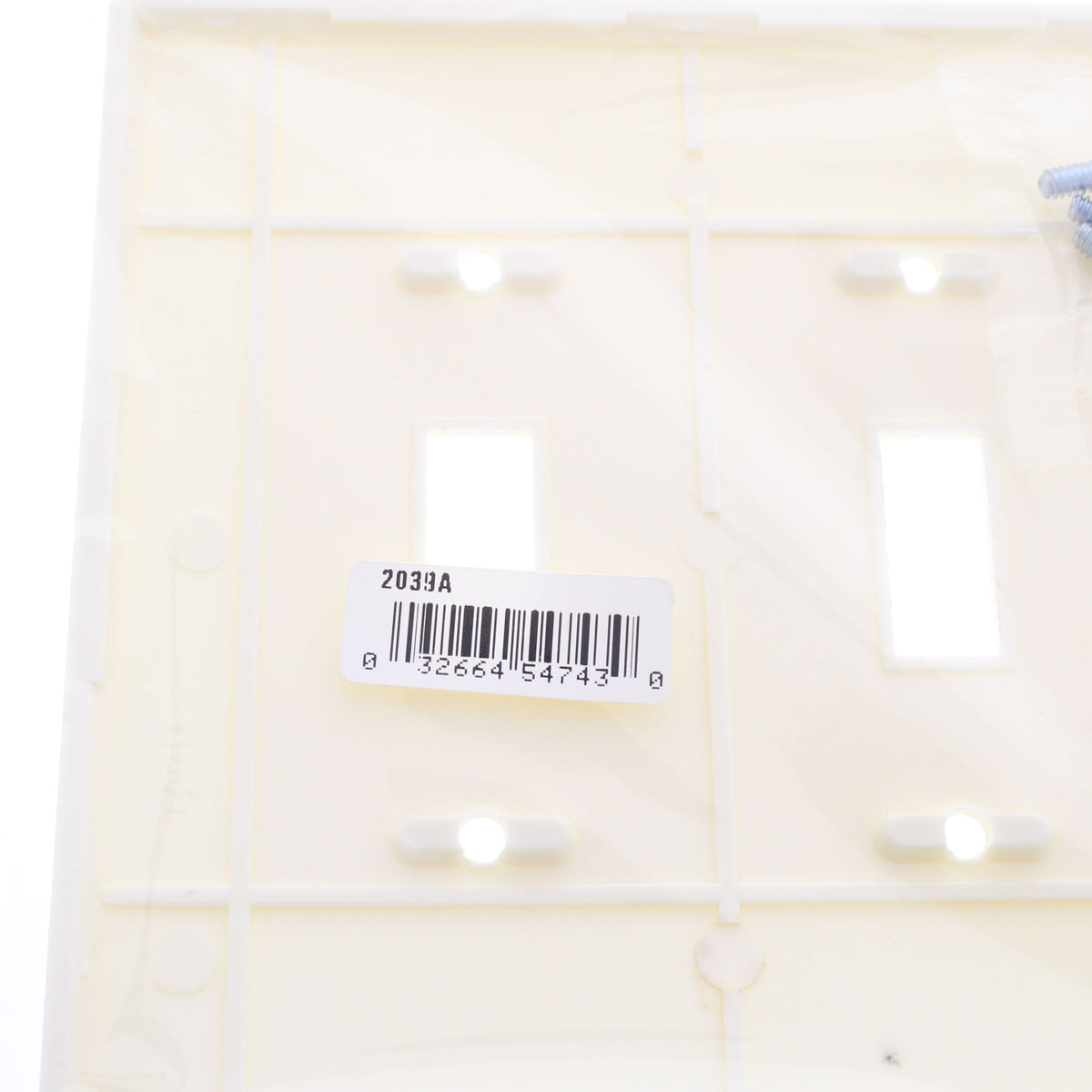 Cooper 2039A Almond 2-Gang Toggle Switch Mid-Size Cover Thermoset Wallplate