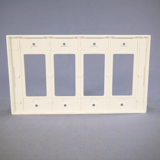 Cooper 2064W White 4-Gang Decorator GFCI Thermoset Wallplate Mid-Size Cover
