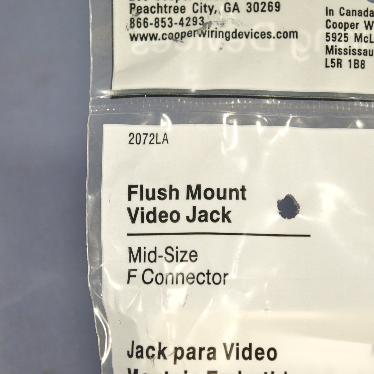 Cooper 2072LA Light Almond 1-Gang Midsize Coaxial Jack Thermoset Wallplate Cover