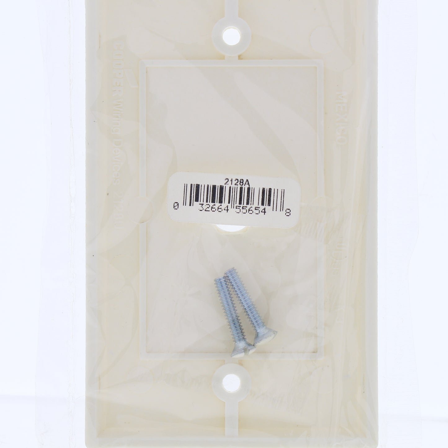 Cooper 2128A Almond 1-Gang Phone .375" Hole Coax Cable Thermoset Wallplate Cover
