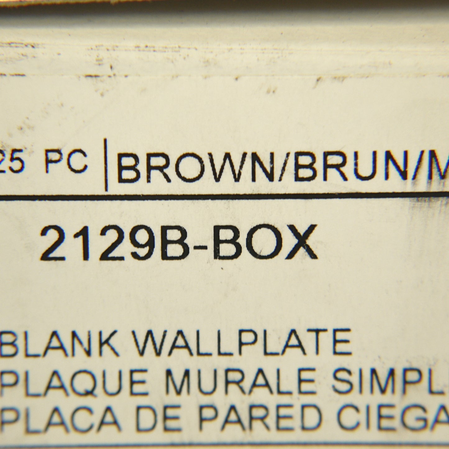 Cooper 2129B Brown 1-Gang Blank Cover Box Mounted Thermoset Wallplates 25pcs
