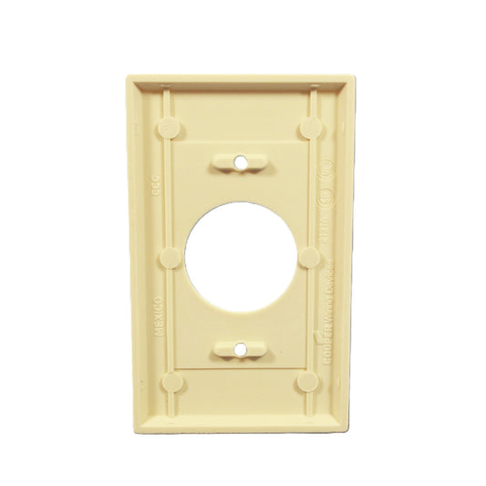 Cooper 2131LA Light Almond 1-Gang 1.406 Receptacle Single Outlet Thermoset Cover
