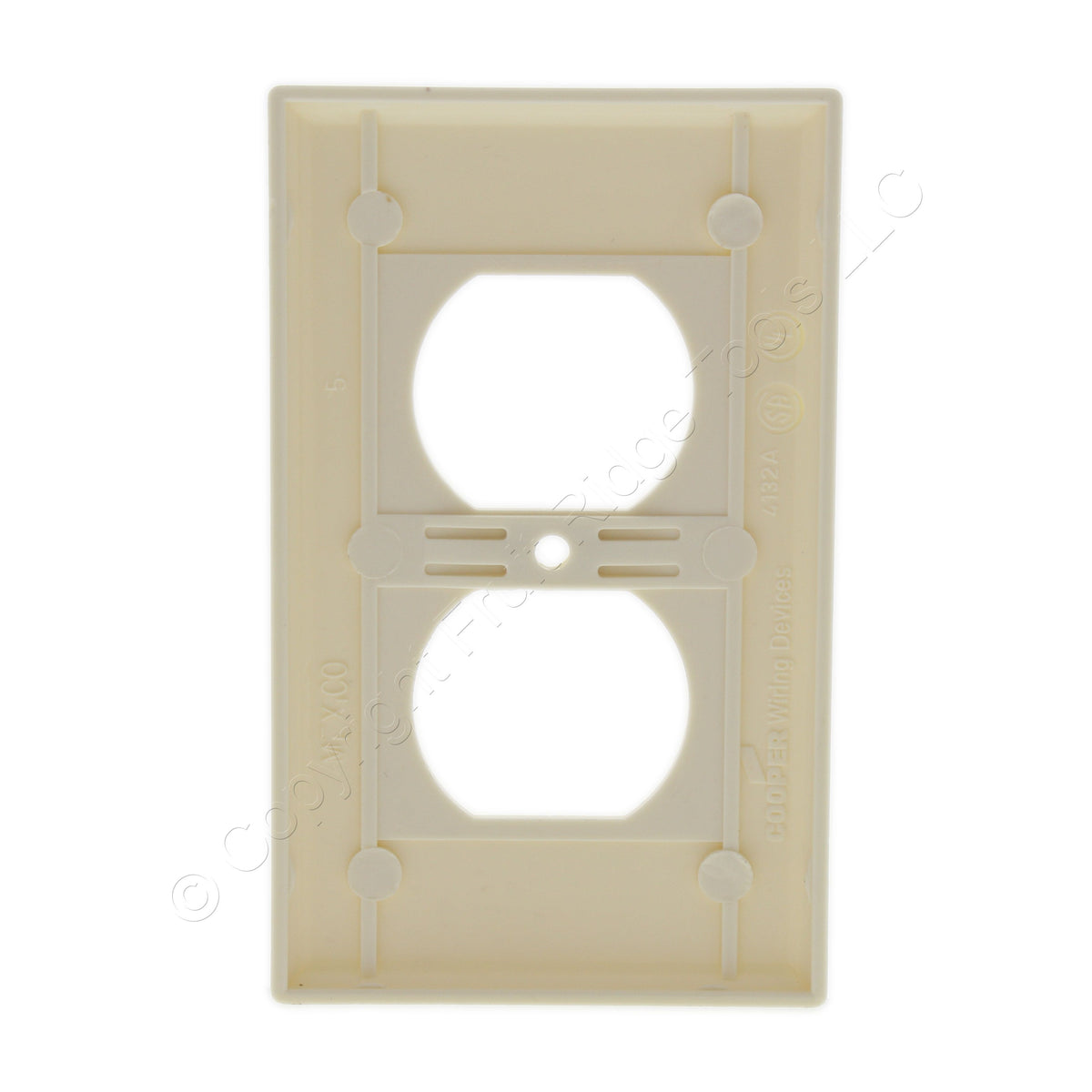 Cooper 2132A Almond 1-Gang Duplex Outlet Receptacle Thermoset Wallplates 25-Pack
