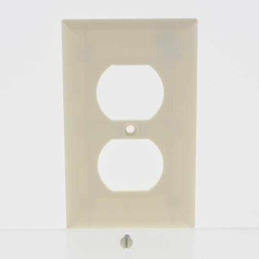 Cooper 2132A Almond 1-Gang Duplex Outlet Receptacle Thermoset Wallplates 10pcs