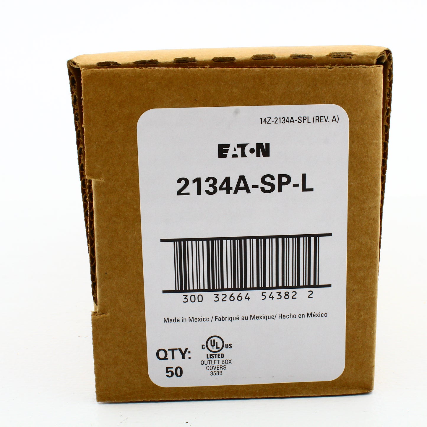 Cooper 2134A Almond 1-Gang Toggle Switch Plastic Thermoset Wallplate Cover 50pcs