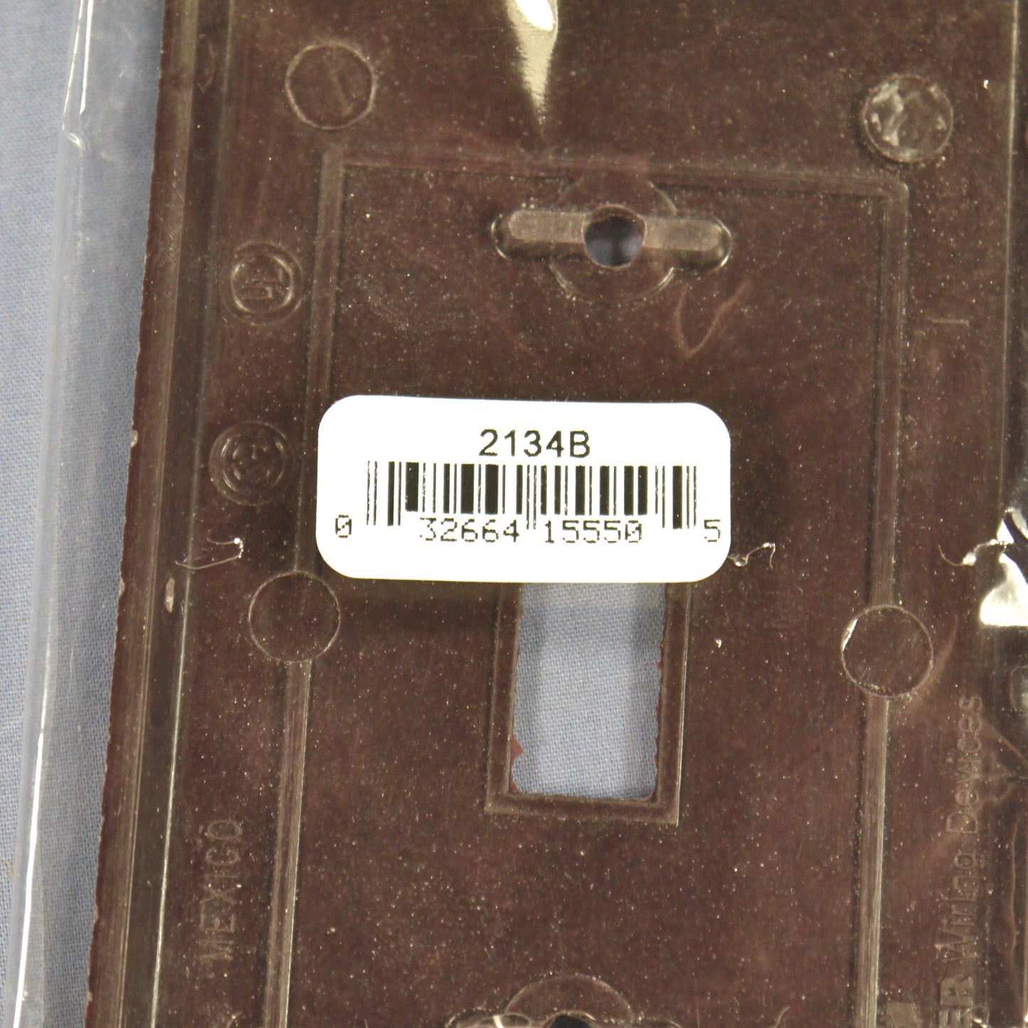 Cooper 2134B Brown 1-Gang Standard Toggle Switch Plate Thermoset Wallplate Cover