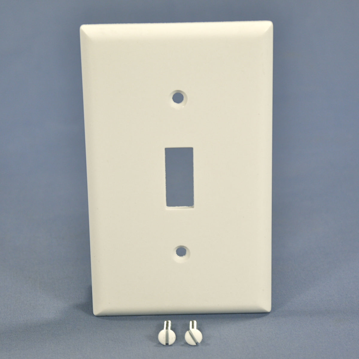 Eaton 2134W White 1-Gang Toggle Switch Plastic Standard Wallplate Cover Plate
