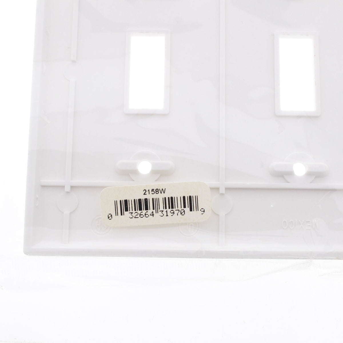 Cooper 2158W White 3-Gang Toggle Switch Duplex Receptacle Outlet Thermoset Cover