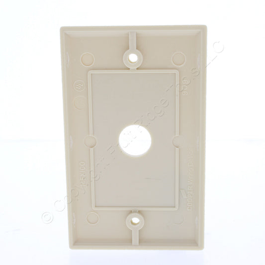 Cooper 2159V Ivory 1-Gang Phone Coax .625" Hole Cable Thermoset Wallplate Cover
