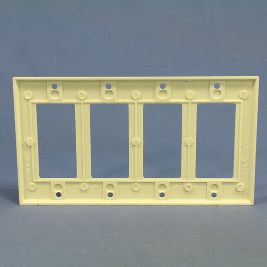 Cooper 2164A Almond 4-Gang Standard Decorator Thermoset Wallplate GFCI GFI Cover