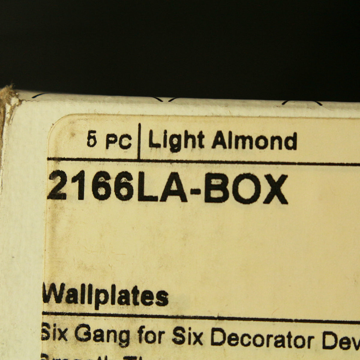 Cooper 2166LA Light Almond 6-Gang Decorator Thermoset Wallplates GFCI Cover 5pcs