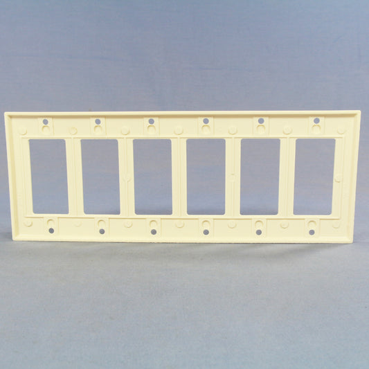 Cooper 2166LA Light Almond 6-Gang Decorator GFCI GFI Thermoset Wallplate Cover