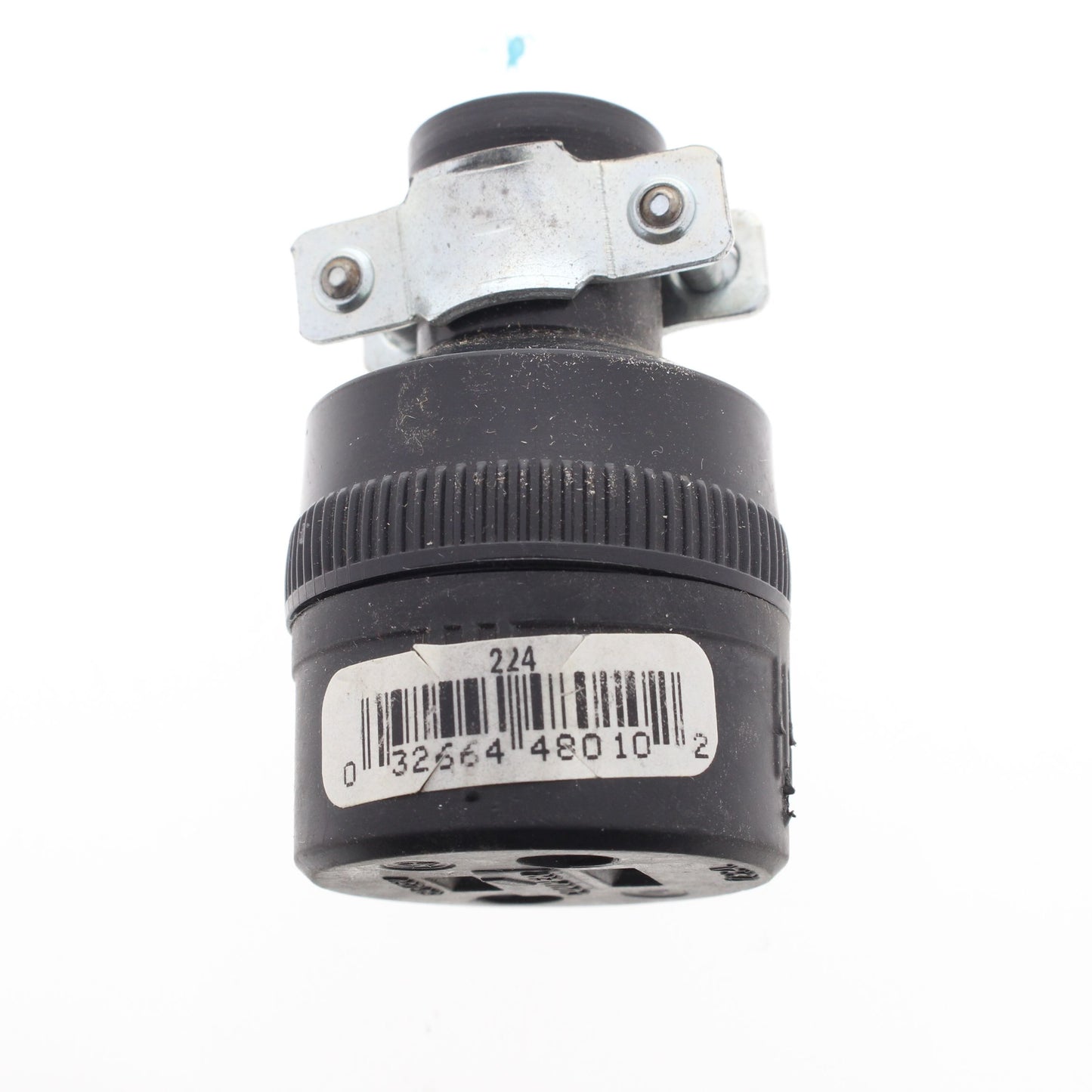 Cooper 224 Black Thermoplastic Straight Blade 1-15R 15A Rubber Bulk Connector