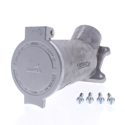 Cooper Arrow Hart 26521 Power-Lock 60A 600V Non-NEMA Aluminum Angled Outlet
