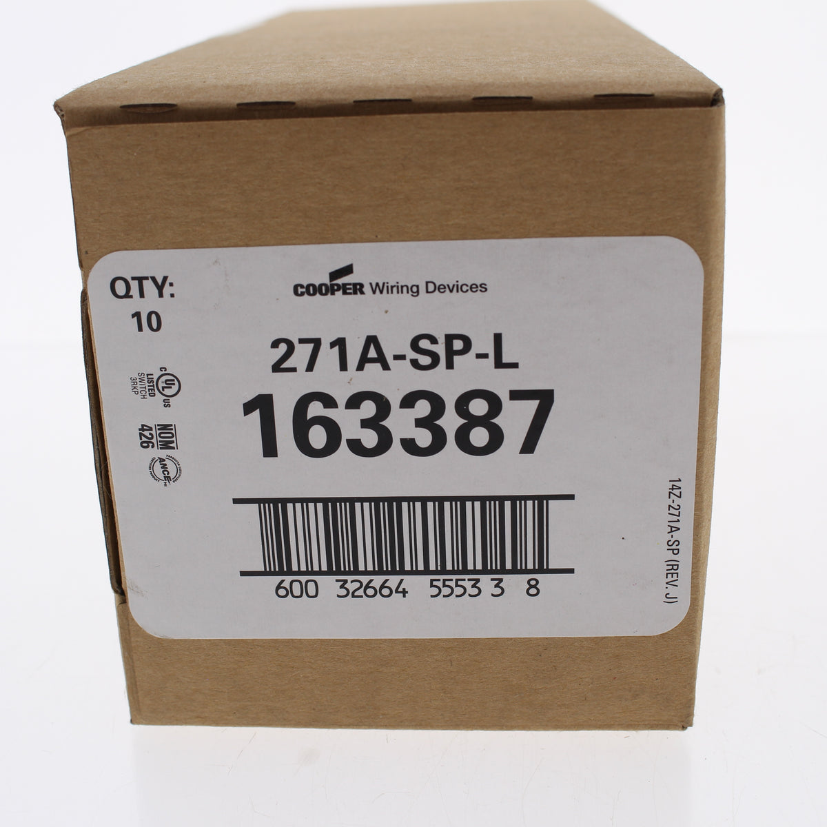 Cooper 271A Almond 15A Single Pole Double Toggle Duplex Wall Light Switches