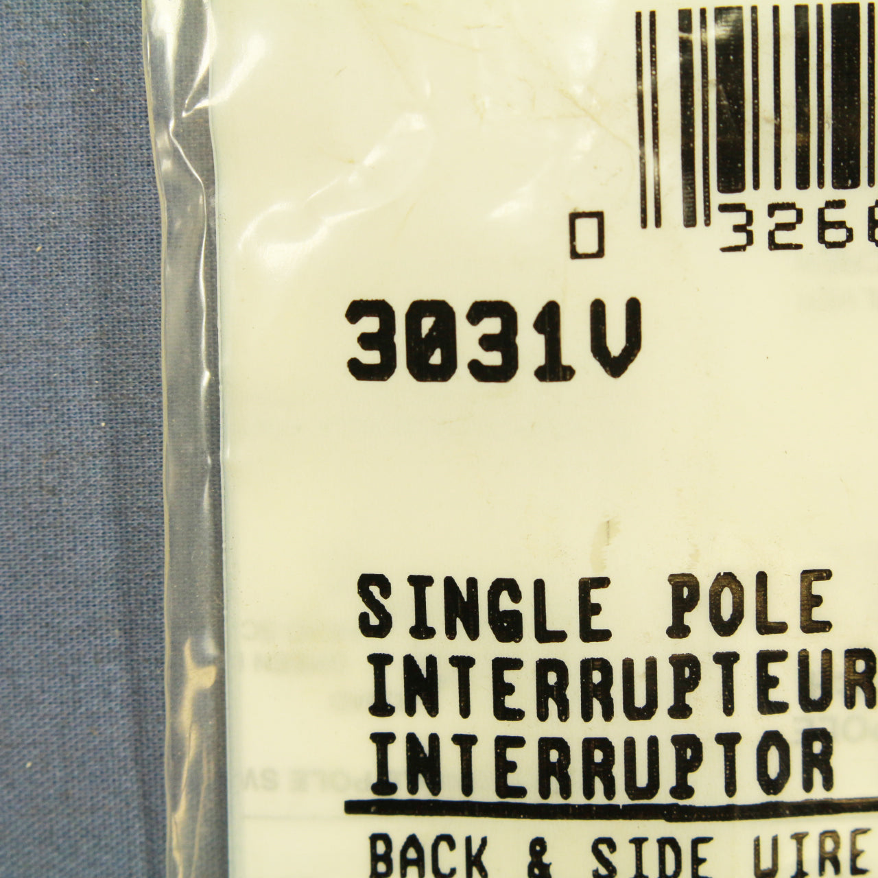 Cooper3031V Ivory Industrial On/Off Single Pole Toggle Light Switch 30A