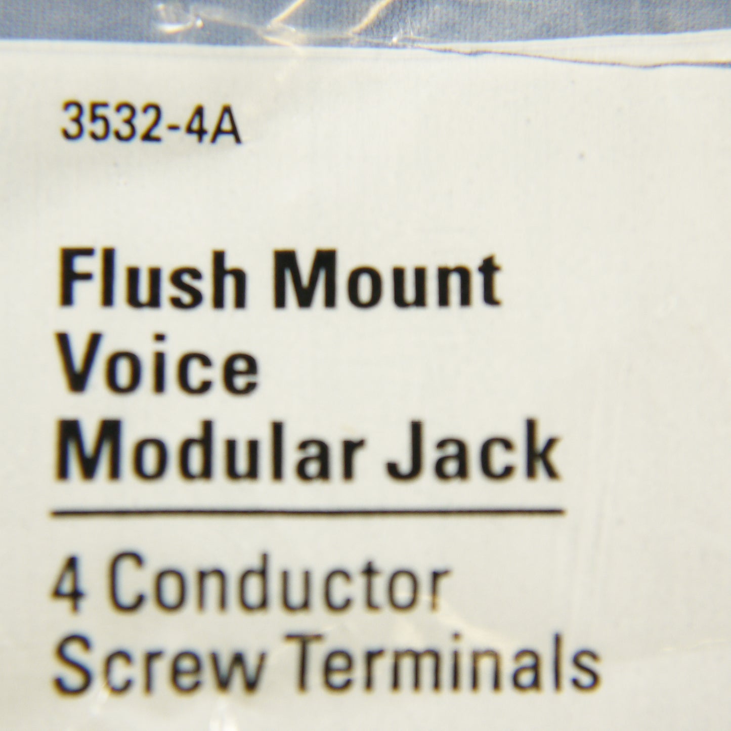 Cooper 3532-4A Almond 1-Gang Telephone Jack Wallplate 4-Conductor Flush Mount