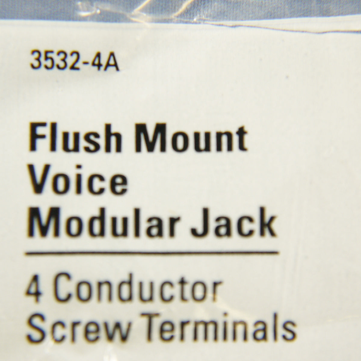 Cooper 3532-4A Almond 1-Gang Telephone Jack Wallplate 4-Conductor Flush Mount