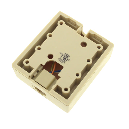 Cooper 3556-4V Ivory 1-Gang Voice Data Phone Modular Jack 4-Wire Surface Mount