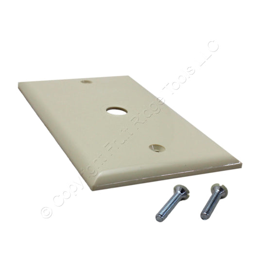 Cooper 5128V Ivory 1-Gang Telephone .38 Hole Coaxial Cable Nylon Wallplate Cover