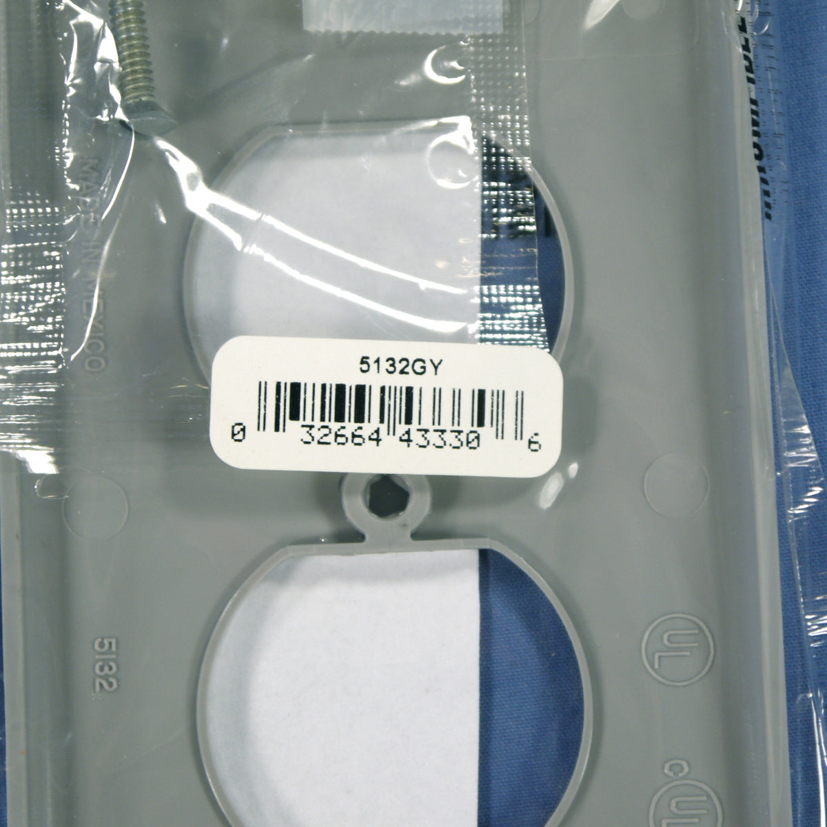 Cooper Gray Unbreakable Thermoplastic Nylon Receptacle Wallplate Cover 5132GY
