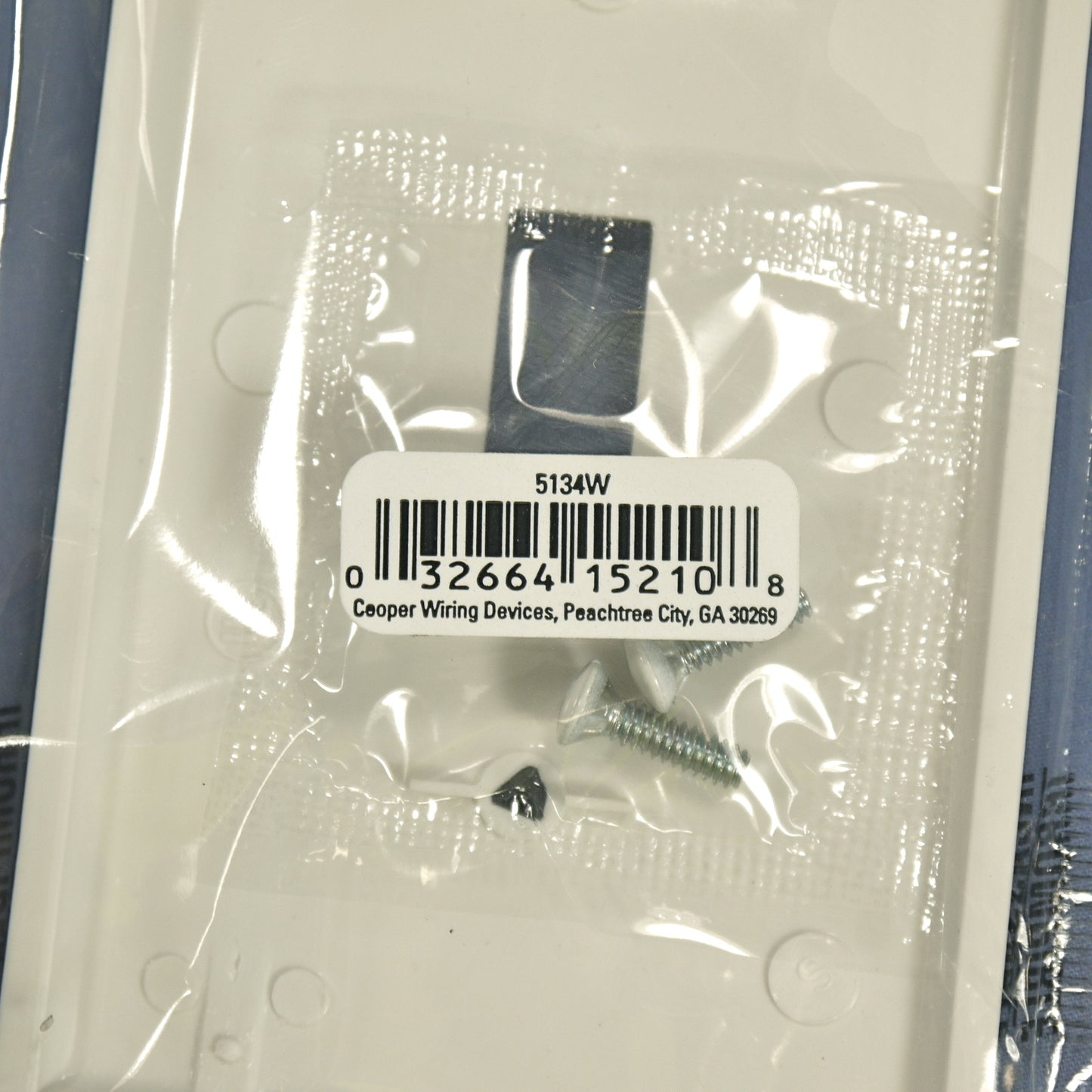 Cooper 5134W White 1-Gang Toggle Switch Cover Unbreakable Wallplate Switchplate