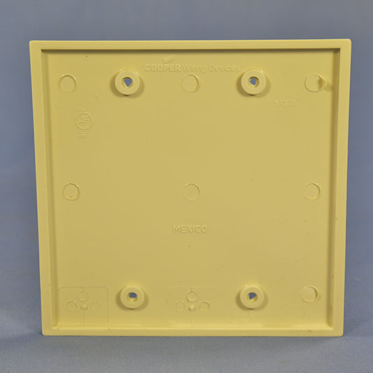 Cooper 5137V Ivory Standard 2-Gang Blank Unbreakable Nylon Wallplates 2-Pack