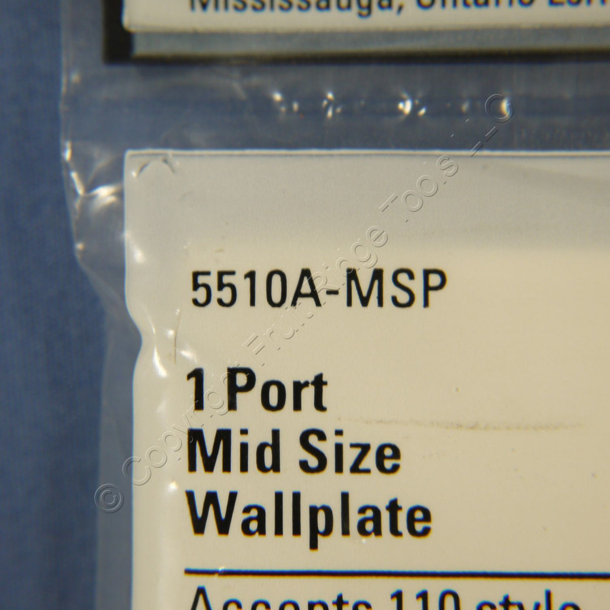Cooper 5510A Almond 1-Gang Mid-Size 1-Port Thermoplastic Nylon Wallplates 10pcs