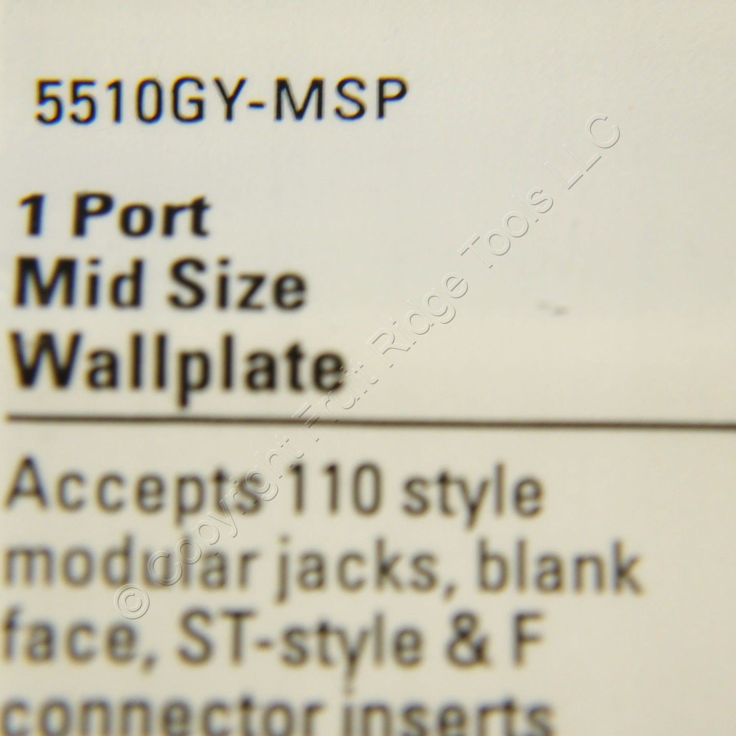 Gray Cat 6 Snap-In Modular Data Jack 110 Style 8-Position RJ45 PLUS Wallplate