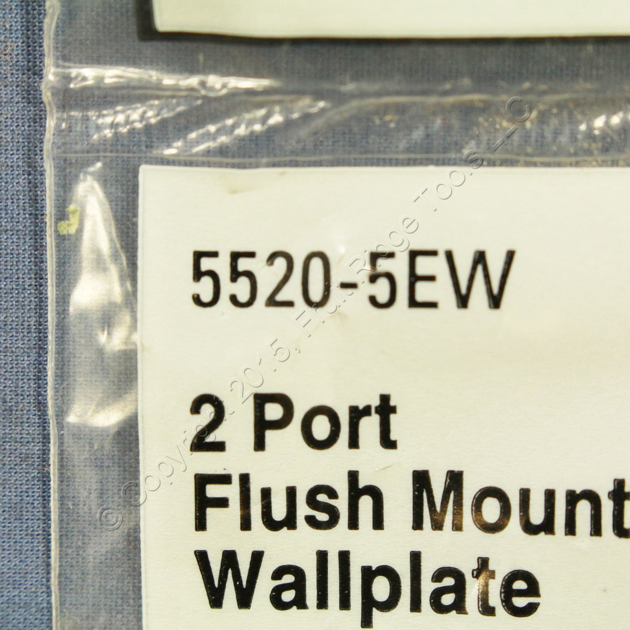 Cooper 5520-5EW White 1-Gang Flush Mount Modular 2-Port Thermoplastic Wallplate