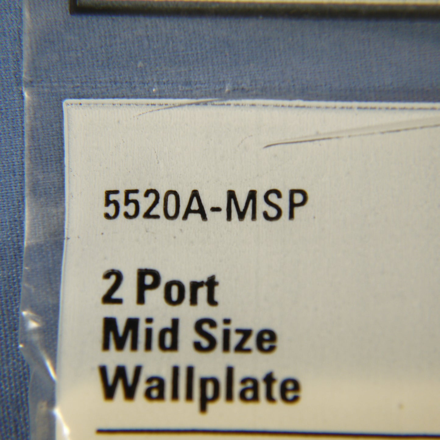 Cooper 5520A-MSP Almond Mid Size Flush 110 Style 2-Port Thermoplastic Wallplate