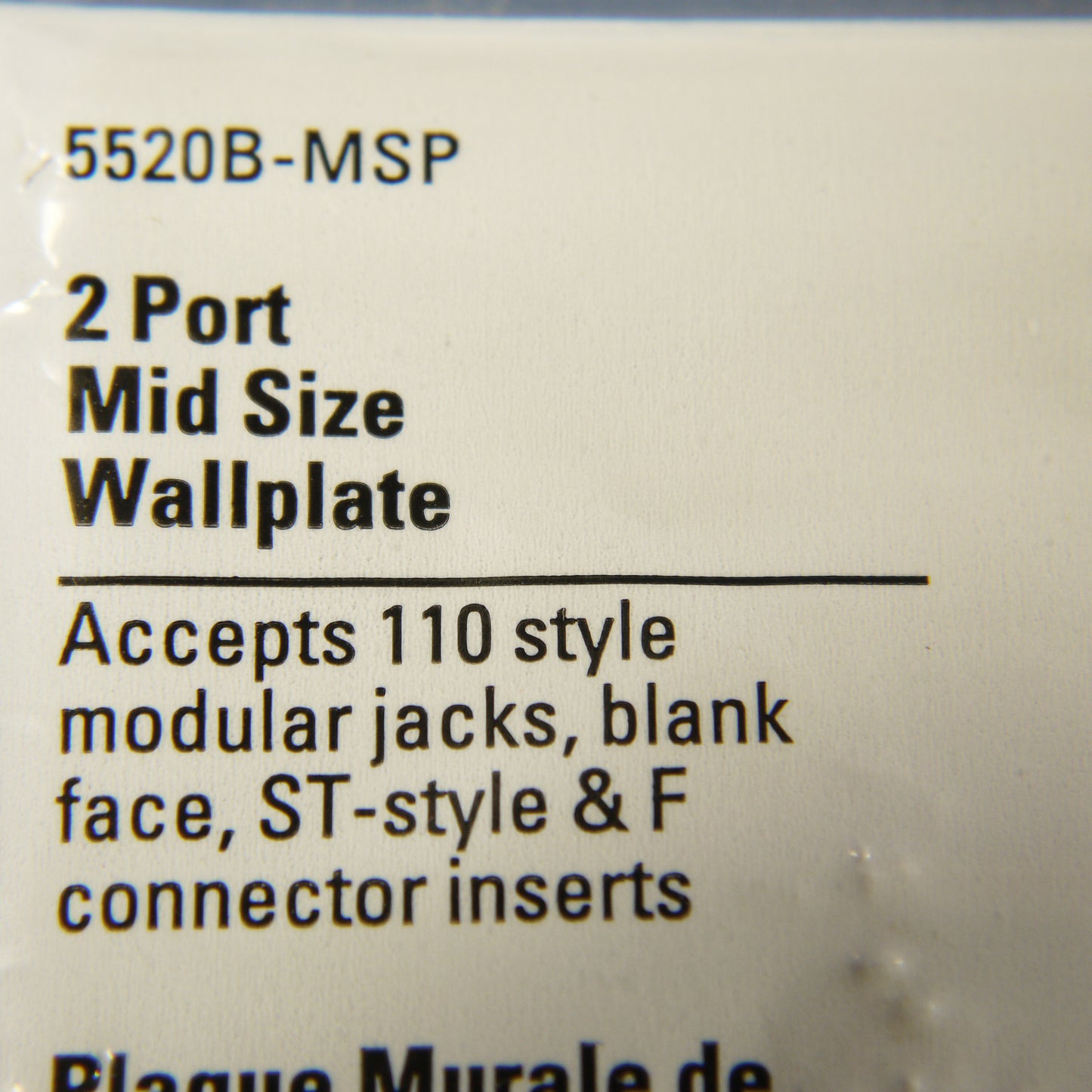 Cooper 5520B-MSP Brown 1-Gang Mid-Size Flush 110 Style 2-Port Nylon Wallplate