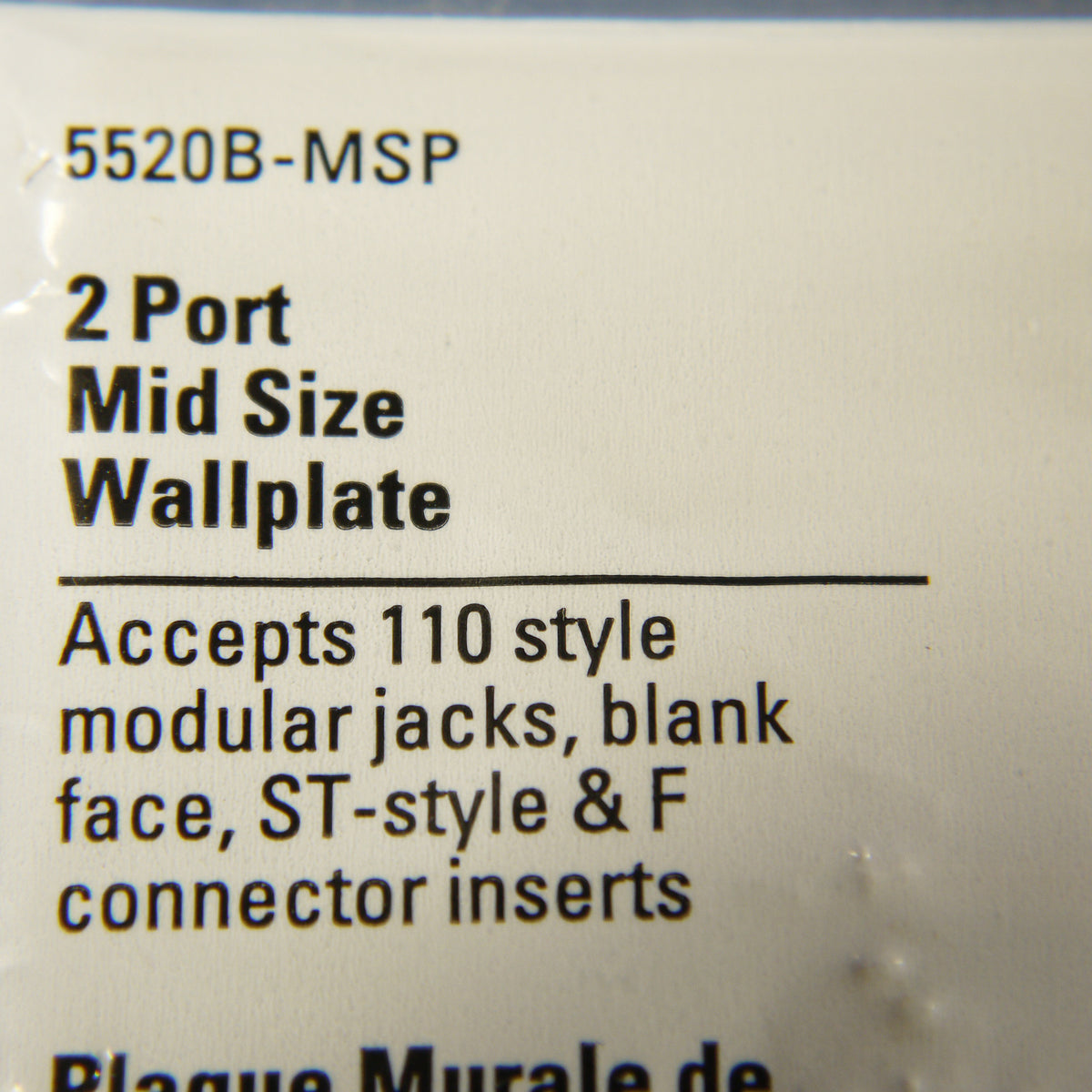 Cooper 5520B-MSP Brown 1-Gang Mid-Size Flush 110 Style 2-Port Nylon Wallplate