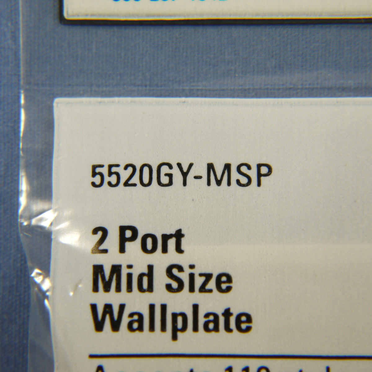 Cooper 5520GY-MSP Gray 1-Gang Mid-Size 2-Port Thermoplastic Nylon Wallplate