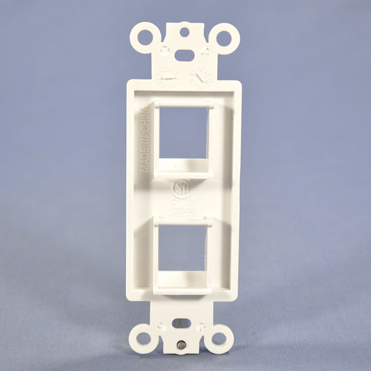 Cooper 5522-5EW White 2-Port Decorator 110 Style Modular Insert Mounting Strap